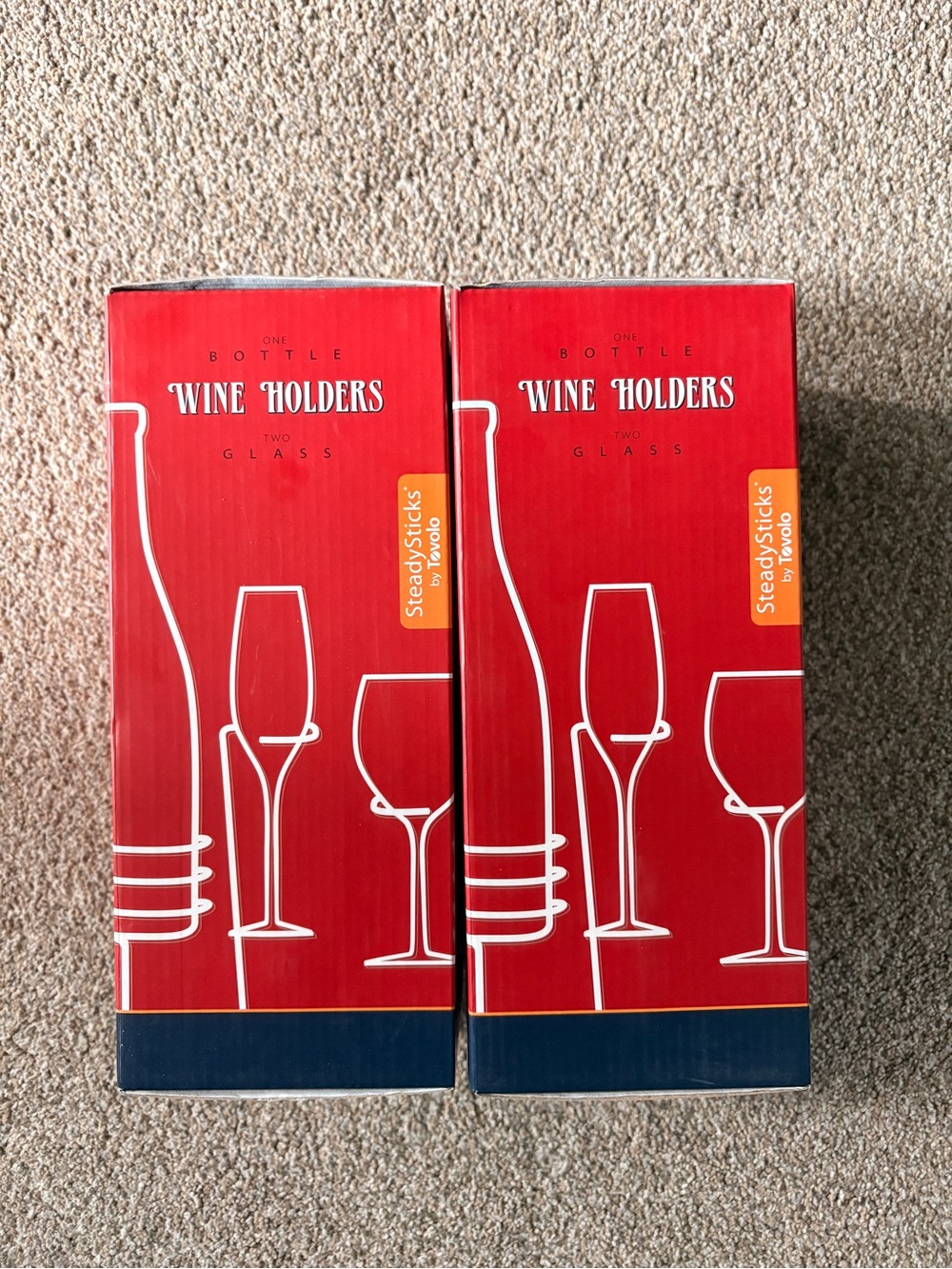 Pottery Barn Red Wine Holders - Set of 2